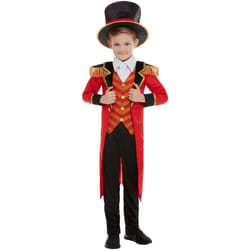 Smiffys Deluxe Ringmaster Costume, Red with Jacket, Mock Shirt, Trousers & Hat, Fancy Dress, Child Dress Up Costumes