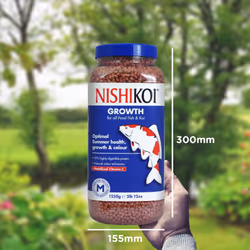 Nishikoi Growth Koi Fish Food, 1250g ? Complete Koi Food Pellets for Pond Fish ? Medium Pond Fish Food Pellets For Optimal Health, Growth and Colour