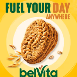 BelVita Breakfast Biscuits Golden Oat, Wholegrain & High in Fibre, (5 x 45 g) (Pack of 10) Total 200 Biscuits