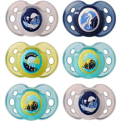 Tommee Tippee Night Time Glow in the Dark Soothers, Symmetrical Orthodontic Design, BPA-Free Silicone, 18-36m, Pack of 6 Dummies
