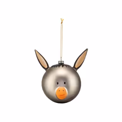 Alessi Asinello Christmas Bauble, Glass, Multi-colour, 13.5 x 9 x 9 cm