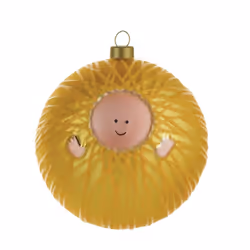 Alessi Gesu Bambino Christmas Bauble, White, 9.00 x 9.00 x 19.50 cm