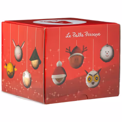Alessi Hand Decorated Blown Design Wise Man Caspar Christmas Bauble, Red, 8.5 x 8.5 x 14 cm