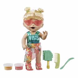 Baby Alive Sunshine Snacks Doll, Eats and Poops, Summer-Themed Waterplay Baby Doll, Ice Pop Mold, Toy for Kids Ages 3 and Up, ...