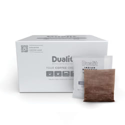 50 Premium Indian Monsoon Coffee Bags by Dualit - Compostable Coffee Bag with Recyclable Sachet For Easy, Mess Free Coffee On The Go - Individually