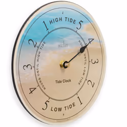 Acctim Tidal Wall Clock High & Low Tide, Blue/Yellow, 20cm