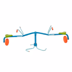 TP Toys Spiro Spin Seesaw - Bouncing SeeSaw And Spin - Outdoor SeeSaw For Kids, Padded Feet To Protect Floors, Angled Handlebars, Ground Stakes,