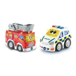 VTech 420663 Toot Drivers 2 Car Rescue Pack with Fire Engine and Police Car, Interactive Toddlers Toy for Pretend Play, Lights and Sounds, Boys and