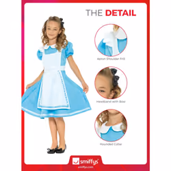 Smiffys Wonderland Princess Costume Blue Teen Girl - Age 12 years +
