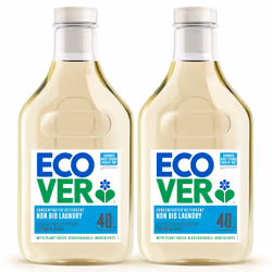 Ecover Concentrated Non-Bio, Laundry Detergent, Laundry Washing Liquid, Lavender and Sandalwood, 2x Pack of 40 Washes, 2x 1.4 ...