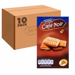 McVitie's Caf? Noir Coffee Flavoured Biscuits, Rich Coffee Taste, 175 g (Pack of 10)