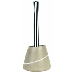 Spirella Etna Polyresin Stoneware Toilet Brush, Sand