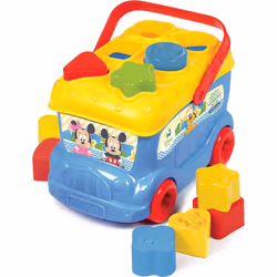 Clementoni Mickey and Friends Shape Sorter Bus, Color May Vary