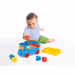 Clementoni Mickey and Friends Shape Sorter Bus, Color May Vary