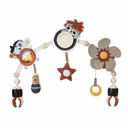 Tiny Love Sunny Stroll Activity Arch with Rattle Toys, 0m +, Adjustable Clips fit Most Pram or Pushchair, Tiny Rockers