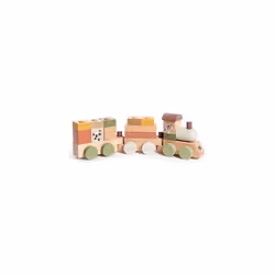 Tiny Love Wooden Stacking Train, Wooden Baby Toy Train, Wooden Shape Sorter with 3 Carriages and 14 Stackable Playing Blocks, ...