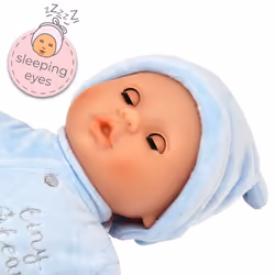 John Adams | Tiny Tears - Baby Soft - 38cm soft bodied doll in blue outfit: One of the UK's best loved doll brands! | Nurturing Dolls| Ages 10m+