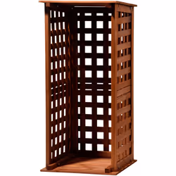 Dobar? Green Label 29097 FSC Firewood Rack - Compact Solid Wood Firewood Shelter, 0.08 m?, 39 x 39 x 85 cm, Brown