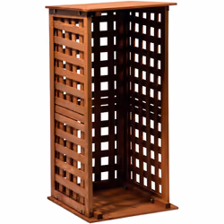 Dobar? Green Label 29097 FSC Firewood Rack - Compact Solid Wood Firewood Shelter, 0.08 m?, 39 x 39 x 85 cm, Brown