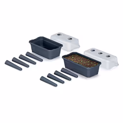 PROSPERPLAST ZA1389 Tall Planter with Cover Respana Ecoline Plastic Anthracite 74.9 (L) x 36.8 (W) x 77.7 (H) cm
