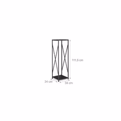 Relaxdays Steel firewood rack, powder-coated firewood rack, firewood rack HBT 111x34x34 cm, black