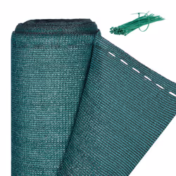 Relaxdays Fence Netting, Privacy Shield For Fences & Railing, HDPE Net, UV-resistant, Weatherproof, 1.2 x 15 m, Green