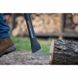 Fiskars WoodXpert XA22 Sappie, Length: 78 cm, Hardened Steel Blade/Fiberglass Resistant Handle, Storage and Transport Case Included, Black/Orange,
