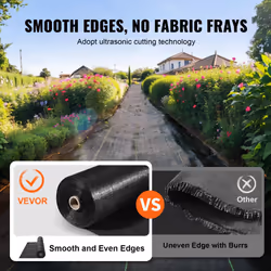 VEVOR 3FTx250FT Premium Heavy Duty Weed Barrier Landscape Fabric, 5OZ Woven Geotextile Fabric Under Gravel, High Permeability for Weed Blocker Weed