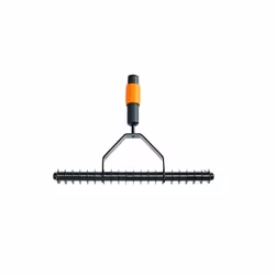 Fiskars QuikFit Aerator Rake, Tool Head, Width: 37 cm, Black/Orange, 1000655