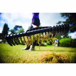 Fiskars QuikFit Aerator Rake, Tool Head, Width: 37 cm, Black/Orange, 1000655