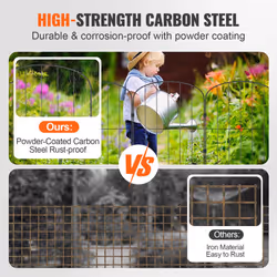 VEVOR 610x330-28 Dig 24''(H) x13''(L) Animal Barrier, Underground Decorative Garden 2 inch Spike Spacing, Metal Dog Fence for The Yard and Outdoor