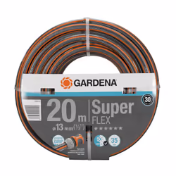 Gardena Premium Superflex Hose 13 mm (1/2 inch), 20 m: Garden Hose with Power-Grip Profile, 35 bar Bursting Pressure, Highly ...