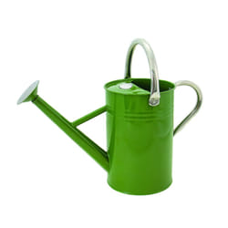 Kent & Stowe 4.5 Litre Vintage Olive Green Watering Can, Galvanised Steel Can for Daily Watering, Classic English Style Jug with 2 Handles
