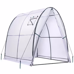 Ohuhu Portable Tunnel Greenhouse Outdoor: Heavy Duty Walk in Green House with Mesh Windows Durable Plastic PE Cover for Outsi ...