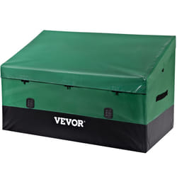 VEOVR Outdoor Storage Box, 230 Gallon Waterproof PE Tarpaulin Deck Box with Galvanized Frame, All-Weather Protection & Portable, for Camping, Garden,