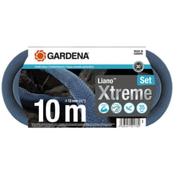Gardena Liano Xtreme 1/2 inch, 10m set: Extremely robust textile garden hose, for indoor water taps, with PVC inner tube, lightweight,