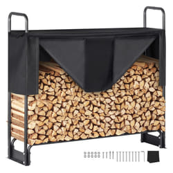 VEVOR 4.3FT Outdoor Firewood Rack with Cover, 52x14.2x46.1 in, Heavy Duty Firewood Holder & 600D Oxford Waterproof Cover for Fireplace, Patio,
