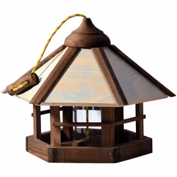 dobar? 21390 Camouflage Bird Feeder Made of Wood - Hanging Bird House - Includes Feeder - Compact Bird Villa - 35 x 35 x 29 c ...