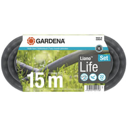 Gardena Liano Life Textile Hose 1/2 inch, 15m: Highly flexible textile garden hose, with PVC inner tube, no kinking, lightweight, weather-resistant