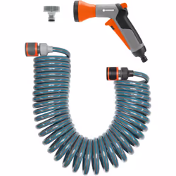 Gardena Spiral Hose Set 10 m: Spiral Garden Hose for Watering Smaller Surfaces, Compact, Convenient and Easy to use, Diameter ...