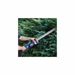 Hyundai 680w 610mm Corded Electric Hedge Trimmer Pruner, Rotatable Handle, 10m Power Cord, Handle Branches Up to 24mm in Diameter, 4.14kg, 3 Year