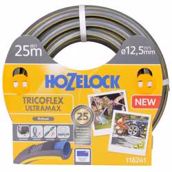 Hozelock Tricoflex Ultramax Hose, Grey, 12.5 mm x 25 m