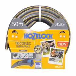 Hozelock Tricoflex Ultramax Hose, Grey, 15 mm x 50 m