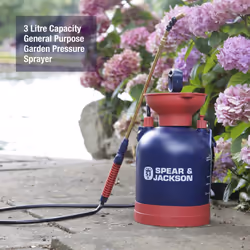 Spear & Jackson 3LPUMP 3 Litre General Purpose Pump Action Pressure Sprayer, Red & Blue