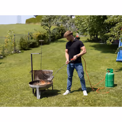 ROTHENBERGER Industrial RoMaxi Premium - Flaming Device incl. 5m Propane Gas Hose & Propane Constant Regulator, Burner, Weed Killer, roof and Bitumen