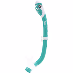 CRESSI Tinetto Rocks Dry Set Aqua Green/White S/M - Kids Snorkeling Set Short Adjustable Fins, Silicone Mask, and Dry Snorkel, Aqua Green/White, S/M