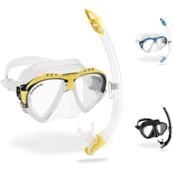 Cressi Adult Matrix & Gamma Mask & Snorkel Set - Clear/Yellow