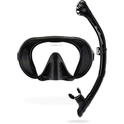 CRESSI Musa+ Scilla Combo Black - Adult Combo Set Musa Snorkeling Mask and Scilla Snorkel, Black, One Size