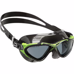CRESSI Planet Goggles Black/Frame Lime Black - Premium Anti Fog Adult Swim Goggles Mask 100% Anti UV Black/Frame Lime Black,  ...