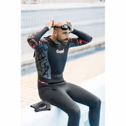 CRESSI Planet Goggles Black/Frame Lime Black - Premium Anti Fog Adult Swim Goggles Mask 100% Anti UV Black/Frame Lime Black, One Size